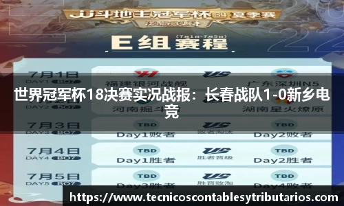 世界冠军杯18决赛实况战报：长春战队1-0新乡电竞