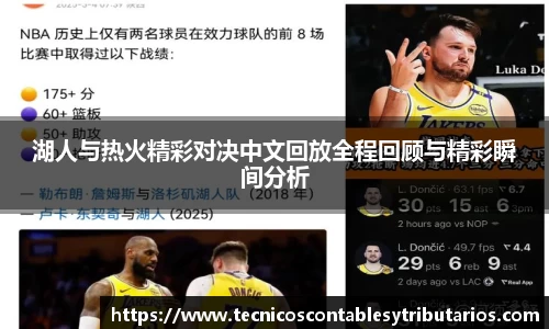 湖人与热火精彩对决中文回放全程回顾与精彩瞬间分析